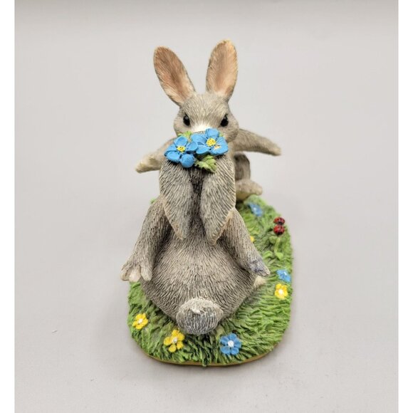 Charming Tails Love Blooms Figurine Bunnies Ltd Edition 87/862 Silvestri AS IS - Picture 2 of 7